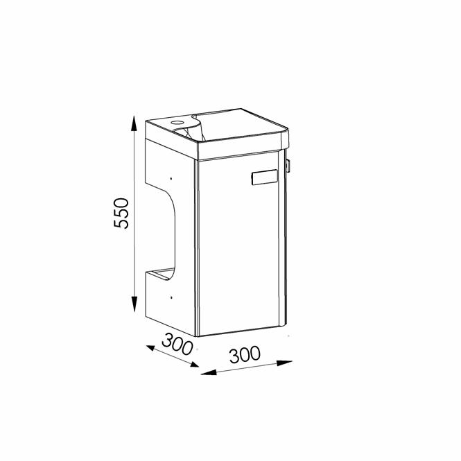 Kúpeľňová zostava Roner 30cm 2D biela