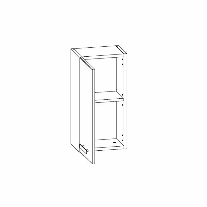 Skriňa závesná Songa 30cm 1D dub/biela,2