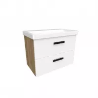Kúpeľňová zostava Songa 65 cm 2S dub/biela