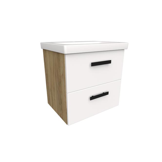 Kúpeľňová zostava Songa 50 cm 2S dub/biela