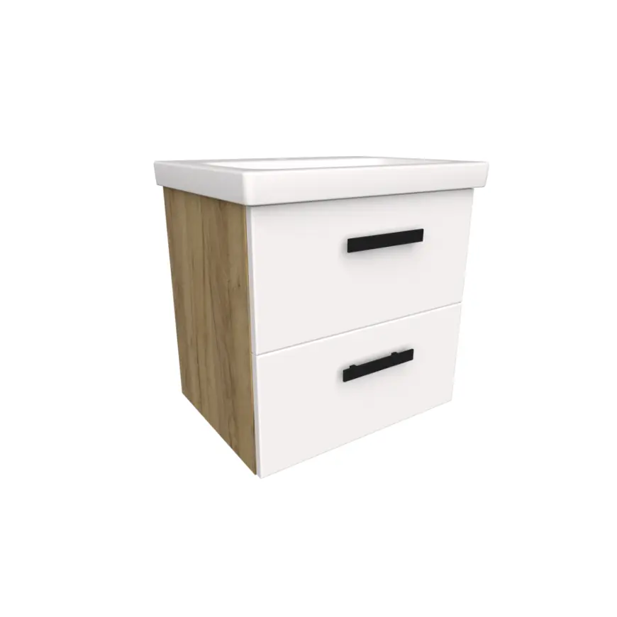 Kúpeľňová zostava Songa 50 cm 2S dub/biela