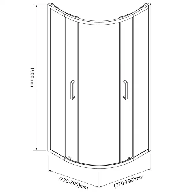 Sprchový kút Aura 80x80x190 black