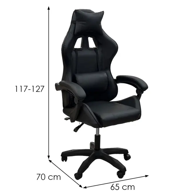 Kreslo pre Hráča Erast 8682 čierna,2