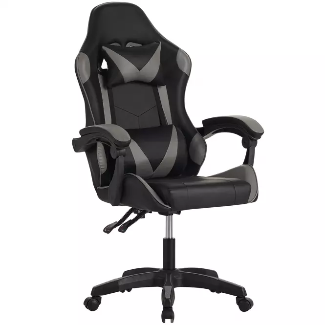 Kreslo pre Hráča Fotyn 8684 čierna/sivá
