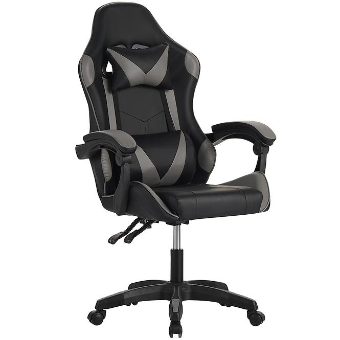 Kreslo pre Hráča Fotyn 8684 čierna/sivá