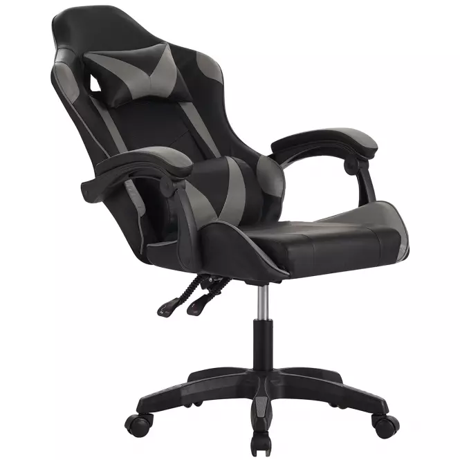 Kreslo pre Hráča Fotyn 8684 čierna/sivá
