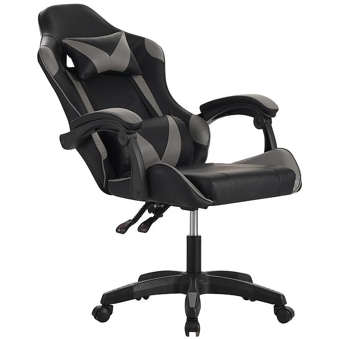 Kreslo pre Hráča Fotyn 8684 čierna/sivá