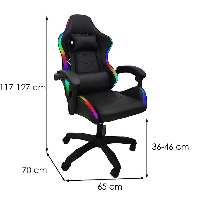 Kreslo pre Hráča Herodion 8685  čierna/LED RGB