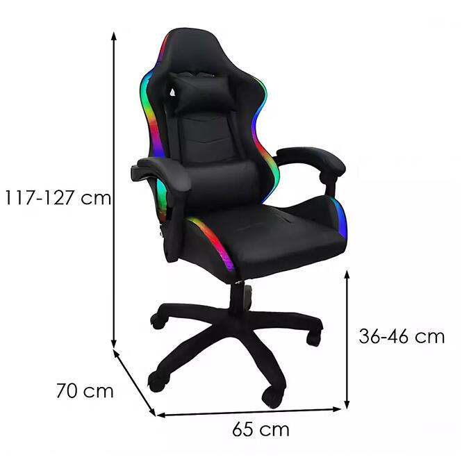 Kreslo pre Hráča Herodion 8685  čierna/LED RGB,2