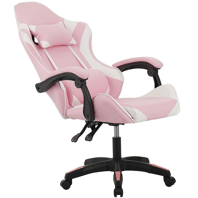Kreslo pre Hráča Kastor 8689 biela/ružový