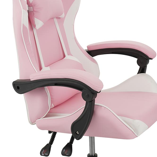 Kreslo pre Hráča Kastor 8689 biela/ružový