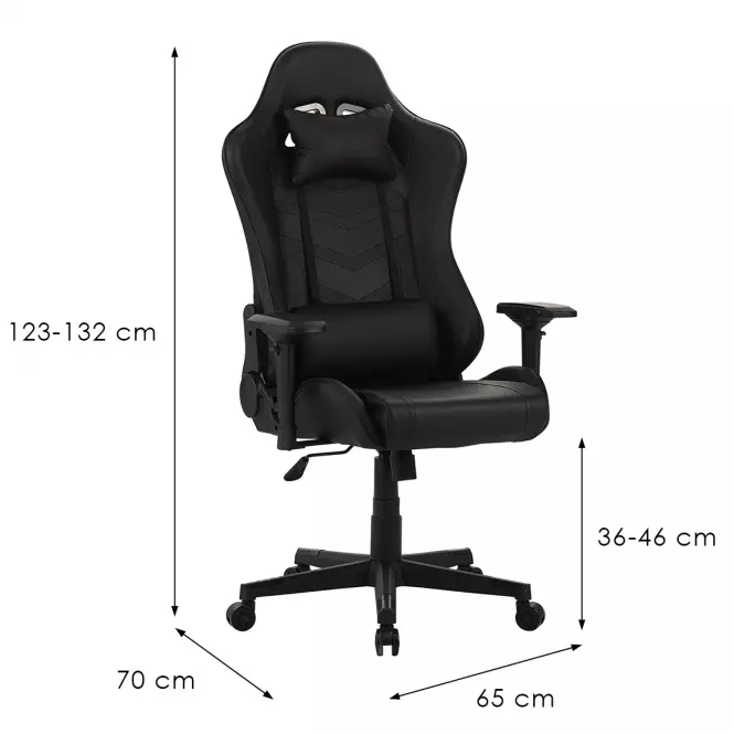 Kreslo pre Hráča Leander 8690 čierna