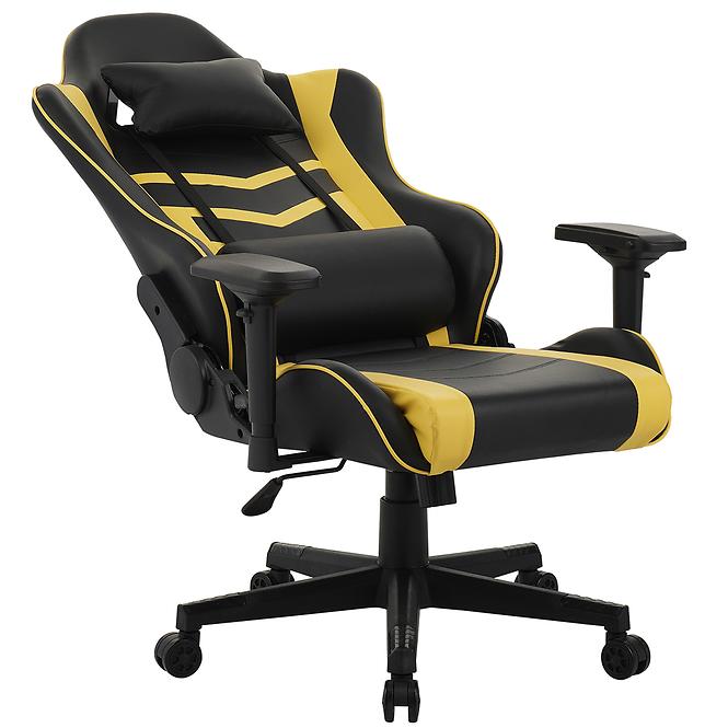 Kreslo pre Hráča Leander 8691 čierna/žltá
