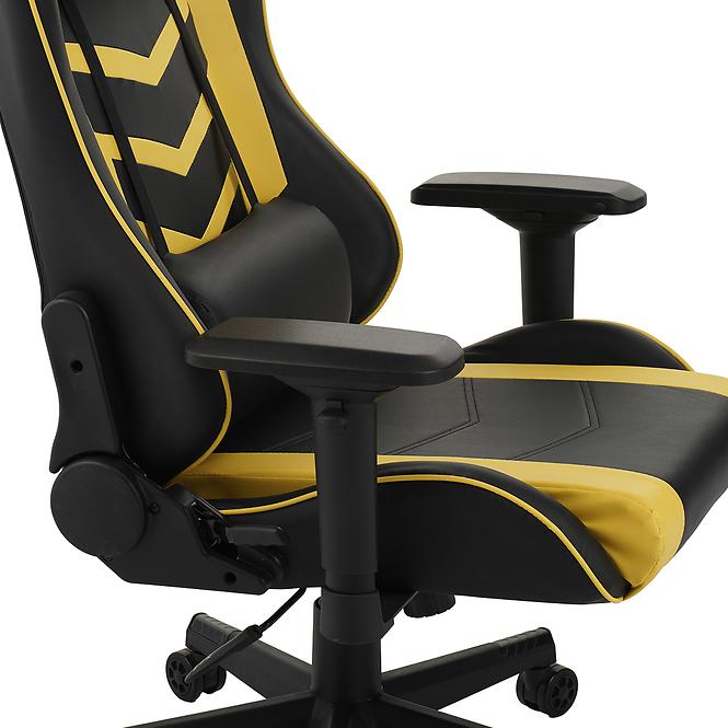 Kreslo pre Hráča Leander 8691 čierna/žltá