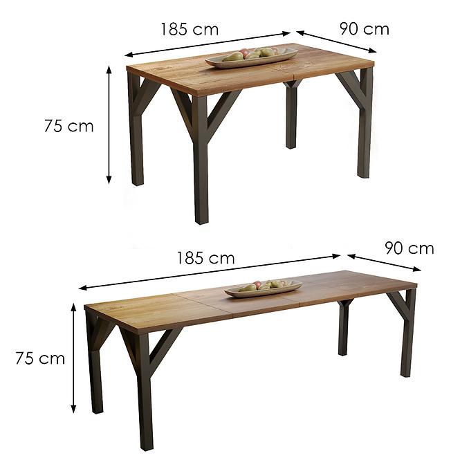 Stôl Baltika 185 dub stirling
