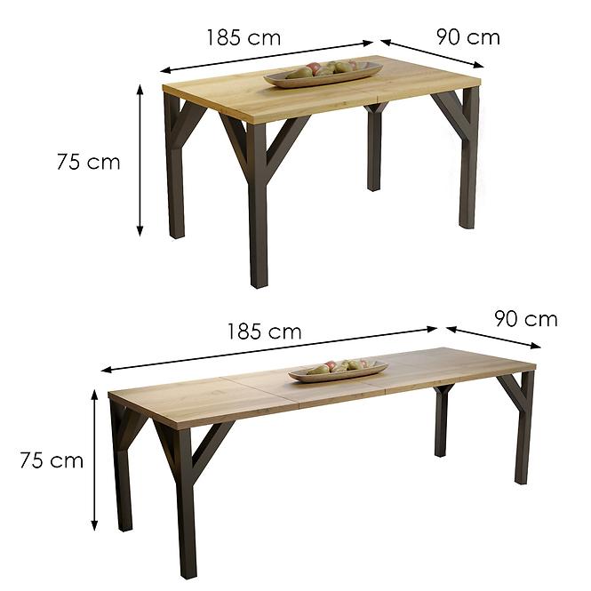 Stôl Baltika 185 dub wotan