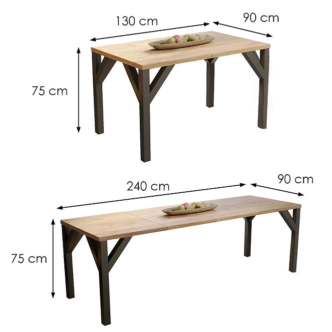 Stôl Baltika 240 dub zlatý craft