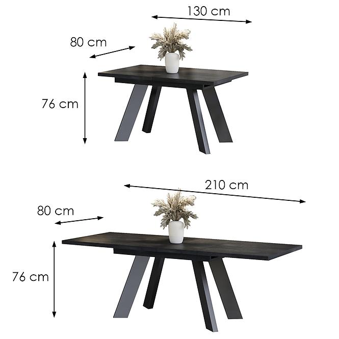Stôl Como 210 betón tmavý