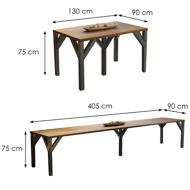 Stôl Dunaj 405 dub stirling