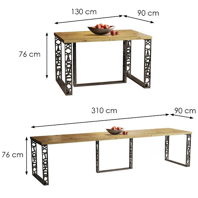 Stôl Ewerest Bis 310 dub artisan,3