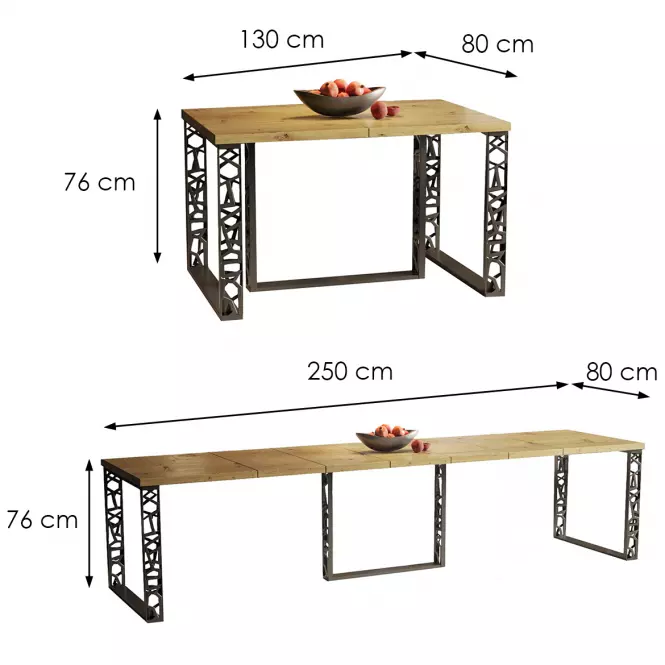 Stôl Ewerest 250 dub artisan,3