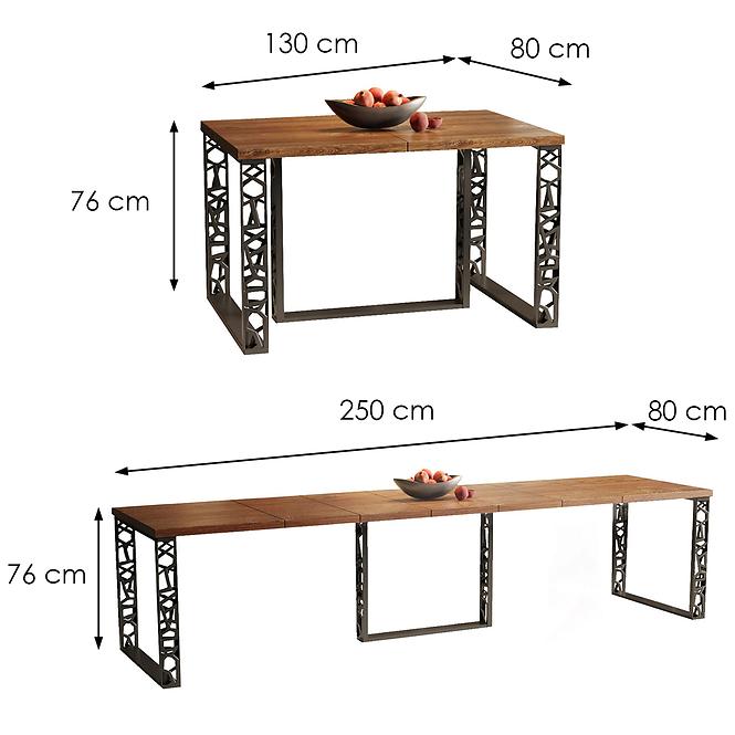 Stôl Ewerest 250 dub stirling