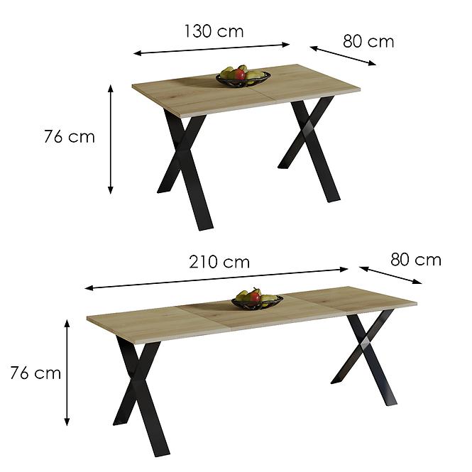 Stôl X 210 dub natura