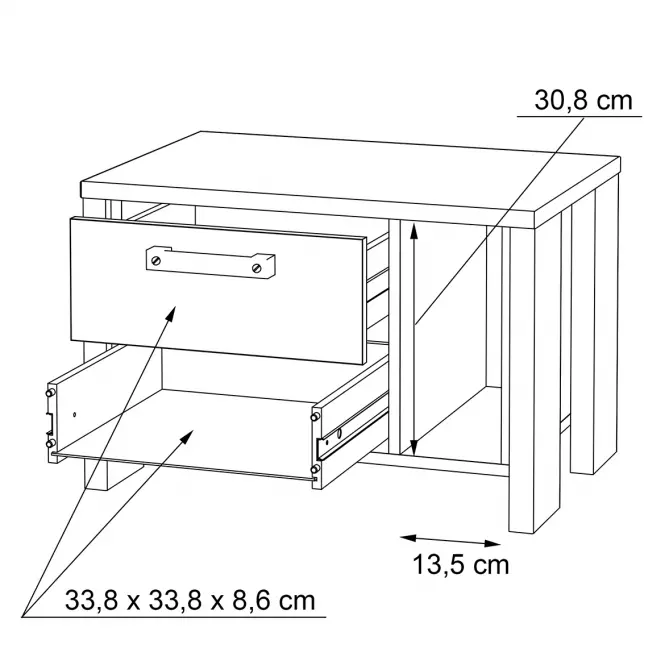 Nočný stolík Symmach CLFK021,6