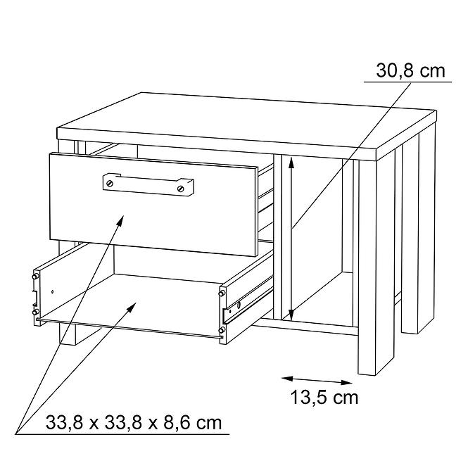 Nočný stolík Symmach CLFK021,6