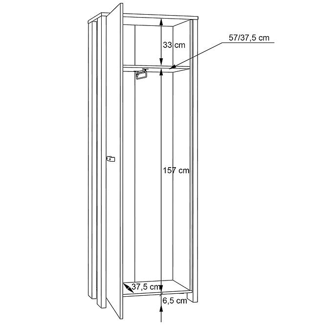 Šatníková skrina Symmach CLFS711