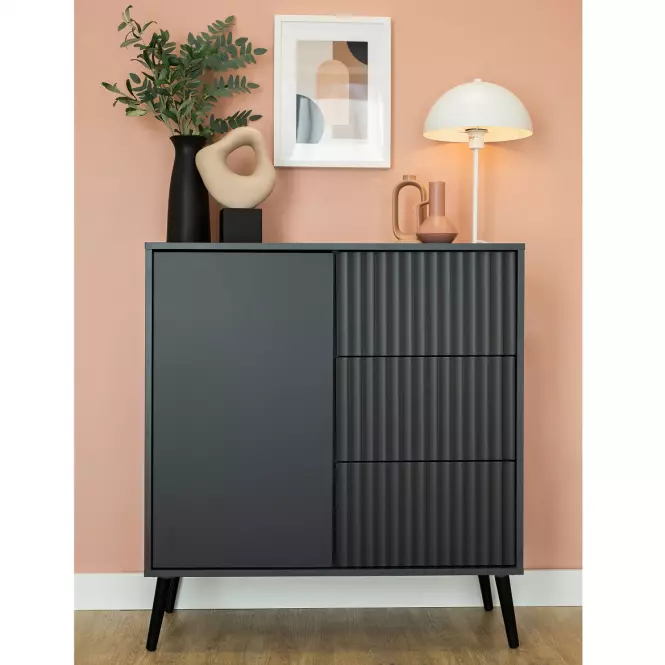 Komoda 1D3S Barcelona antracit
