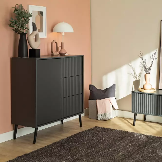 Komoda 1D3S Barcelona antracit