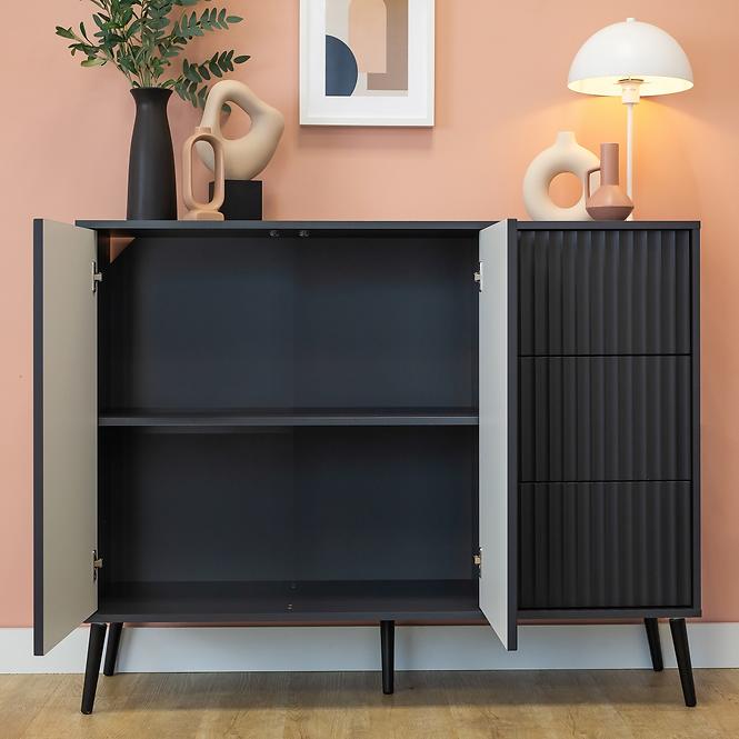 Komoda 2D3S Barcelona antracit,5