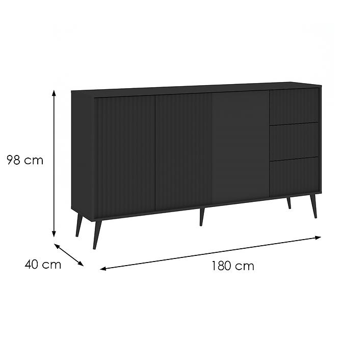 Komoda 3D3S Barcelona antracit