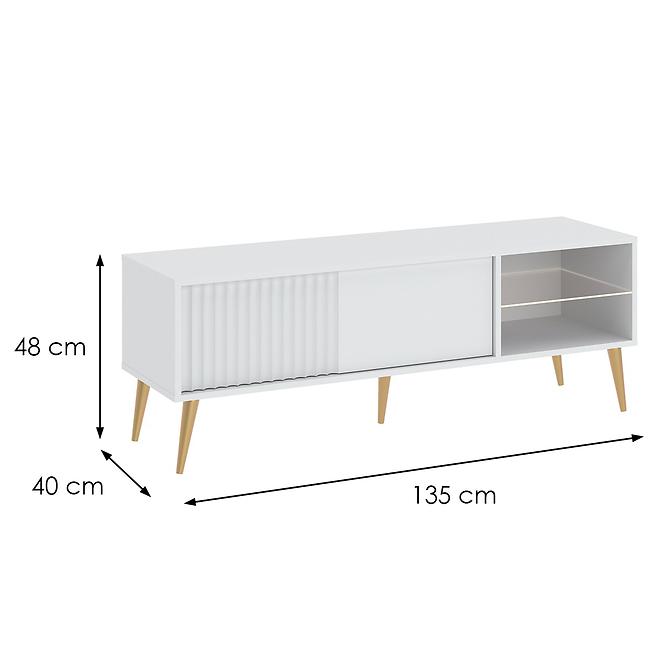 TV stolík 1K Barcelona biela,2