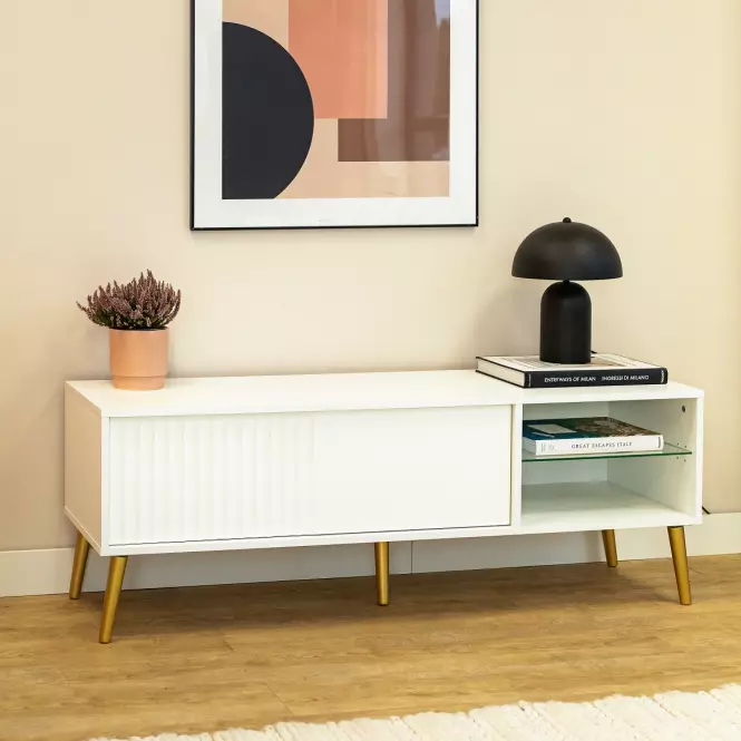 TV stolík 1K Barcelona biela,3