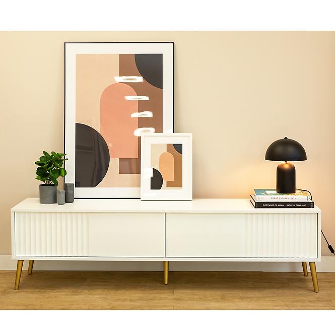 TV stolík 2K Barcelona biela