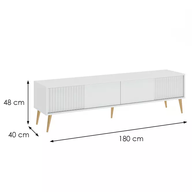 TV stolík 2K Barcelona biela,2