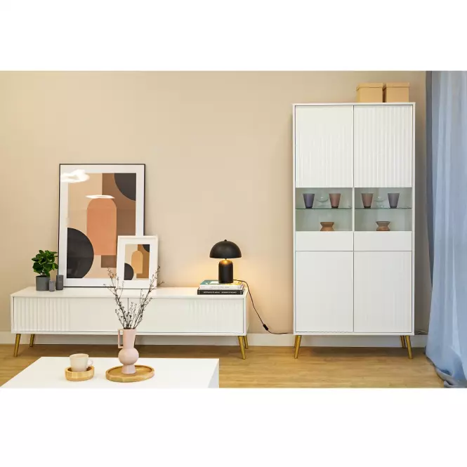 Vitrína 4D Barcelona biela