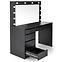 Toaletný stolík Hollywood XL čierny + LED,3