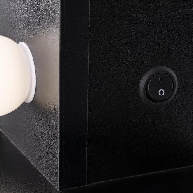 Toaletný stolík Hollywood XL čierny + LED,9