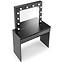 Toaletný stolík Hollywood čierny + LED,3