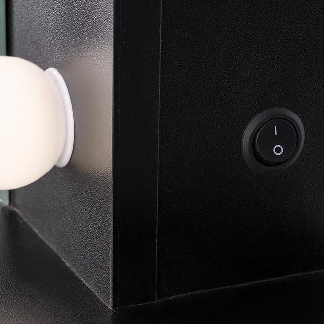 Toaletný stolík Hollywood čierny + LED,10
