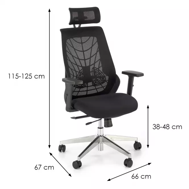 Otočné kreslo Geronimo čierna