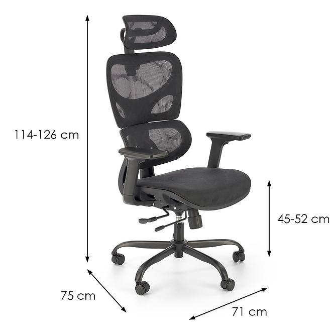 Otočné kreslo Gotard čierna,10