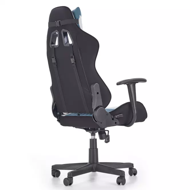 Otočné kreslo Cayman sivá/tyrkysový