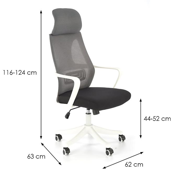 Otočné kreslo Valdez 2 čierna/sivá/biela
