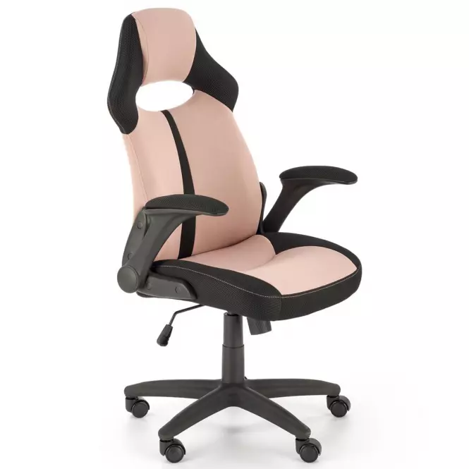 Otočné kreslo Bloom čierna/ružový