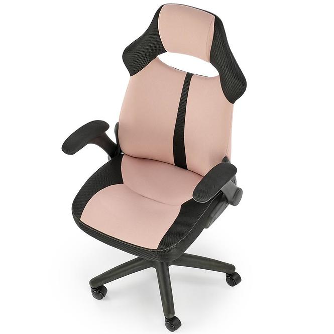 Otočné kreslo Bloom čierna/ružový