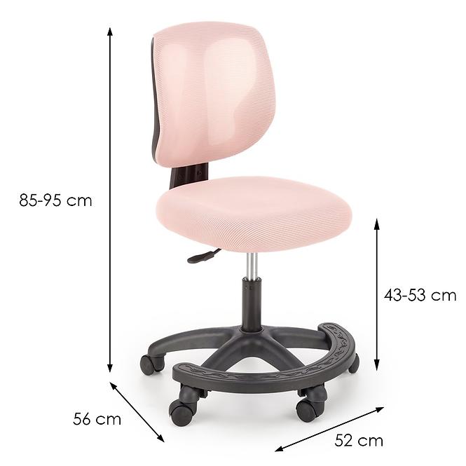 Otočné kreslo Nani ružový